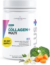 Kadınlar ve Erkekler için Daily Collagen Toz, Vanilla, Fed Protein, Hydrolyzed Collagen, ile Saç, Skin, Nail & Gut Health, Gluten Free, 30 Hizmetler