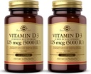 Solgar Vitamin D3 (Cloncalciferol) 10 mcg (400 IU) - 100 Softgels, 2 Paket - Sağlıklı Kemikleri ve Dişleri koruyun - Immune System Support - Non-GMO, Gluten Free Dairy, Free - 200 Toplam Hizmetler