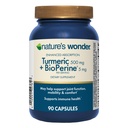 Nature's Wonder Turmeric Supplement with BioPerine - Discoverd Abxia Turmeric Complex 500 mg with BioPerine 5 mg for Joint Function, Mobility, and Comfort, 90 Vegetarian Turmeric Capsules