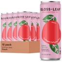 Gloss Leaf Collagen Iced Tea (Zero-Sugar, Peach): Collagen Peptides protein & C, Beauty & Anti-Aging, 12 Fl Oz, 12 Pack-Sugar, Peach: Brewed Black Tea with Collagen Oz Protein & Vitamin C, Beauty & Anti-Aging, 12 Fl Oz, 12 Pack