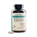 NatureWise Multivitamin for Men + Stress Support + Fulvic Ionic Minerals + Probiyotiks for Immunity, Male Health, Digestion + Whole Organic Foods - Vegetarian, Non-GMO - 60 Capsules[1-Month Supply]