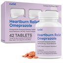 Curist Omeprazole 20mg Tablets - 42 Count Delayed- Release Tablets - Acid Reflux Medicine for Heartburn Relief