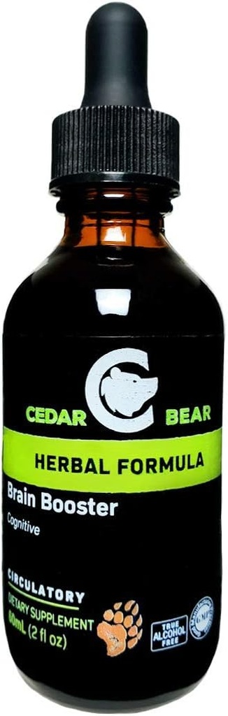 Cedar Bear Brain ATM bir Sıvı Herbal Supplement Bu General Memory ve Vitality Support 2 Fl Oz
