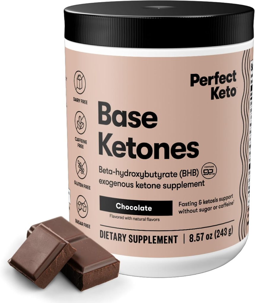Mükemmel Keto Exojen Ketones Toz, BHB Salts for Ketosis & Fasting Support, Caffeine Free Energy, Chocolate, 8.57 oz