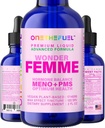 Wonder Femme Plant-Based Hormon Balance Menopause Hot Flashes Relief Support 100% Natural 17 Herbal Women Estrogen Health Supplement Dong Quai Vitex + Fast Absorb Tincture 2 oz. Sıvı