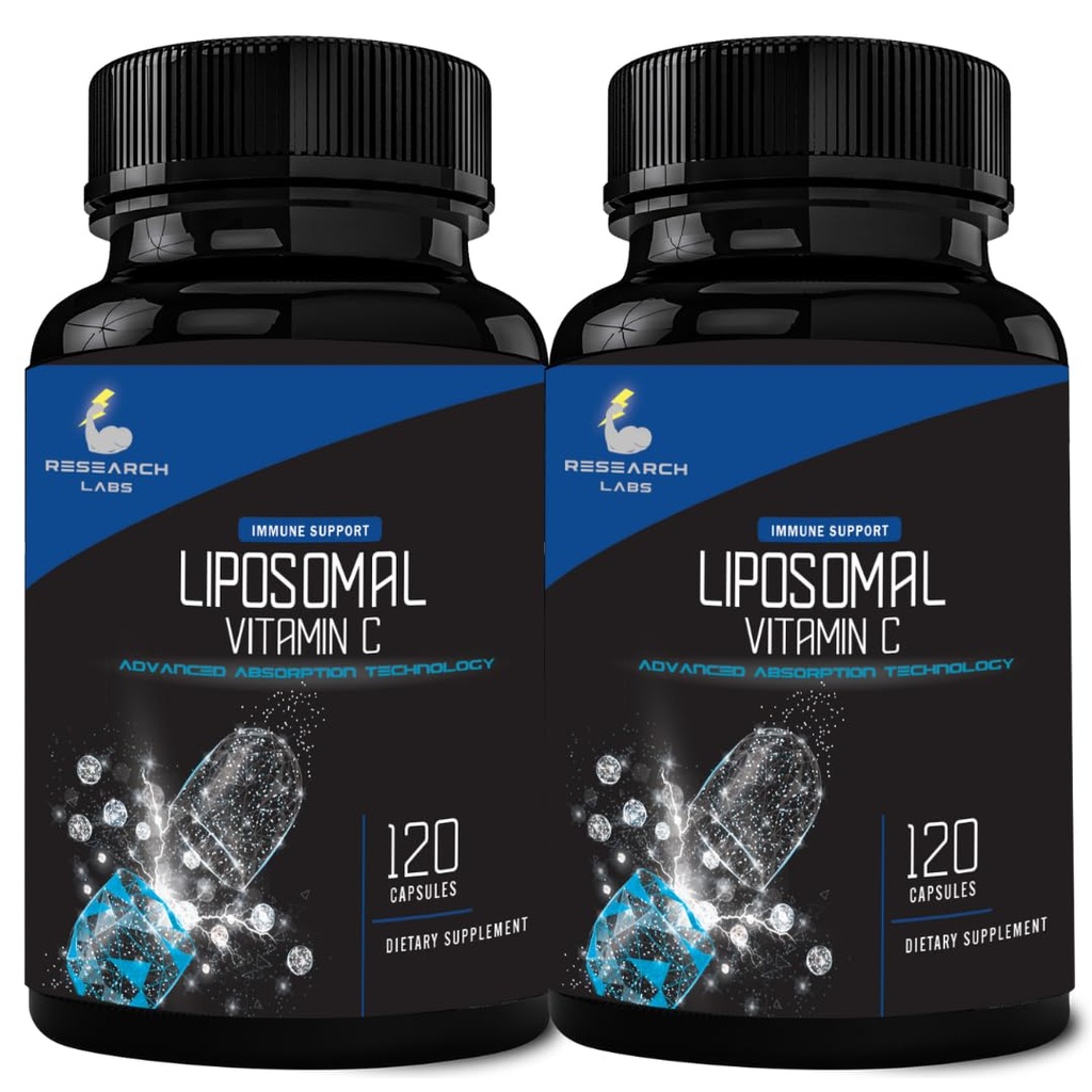 Araştırma Laboratuvarları Liposomal Vitamin C Supplement w/Enhanced Abvitamin LipoQuil-CTM | 2 Fer 1 ad 240 Capsules Total Immune Support Collagen ATM | High Dose Fat ► Vita C 1000 mg Buffered | Non GMO