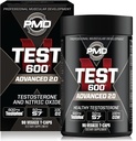 PMD Sports N-Test 600 Advanced Nitric Hoffman for Men - Klinik olarak Studied Testofen ile - Lean Muscle ve Strength Estrogen Suppression (90 Veggie -Caps)
