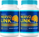 (2 Pack) NervoLink – Günlük Destek Kapsülleri Focus, Alertness ve Günlük Sharpness için bir Dengeli Formula ile, Easy-to- Take Pills for Daily Wellness (120 Capsules)