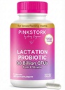 Pink Stork Lactation Probiyotik - 30 Milyar CFUs Multi Strain Postnatal Probiyotiks for Emziring Women - Support Mother Milk & Gut Health, Postpartum Essentials, 30 Capsules