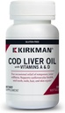Kirkman - A & D Vitamini ile Cod Liver Oil - 300 Softgels - Essential Fatty Acids - Supports Foundational Health - Hipoallergenik