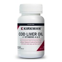 Kirkman - Cod Liver Oil με βιταμίνη A & D - 300 Softgels - Απαραίτητα Λιπαρά Οξέα - Υποστηρίζει Θεμελιώδη Υγεία - Hypoallergenic