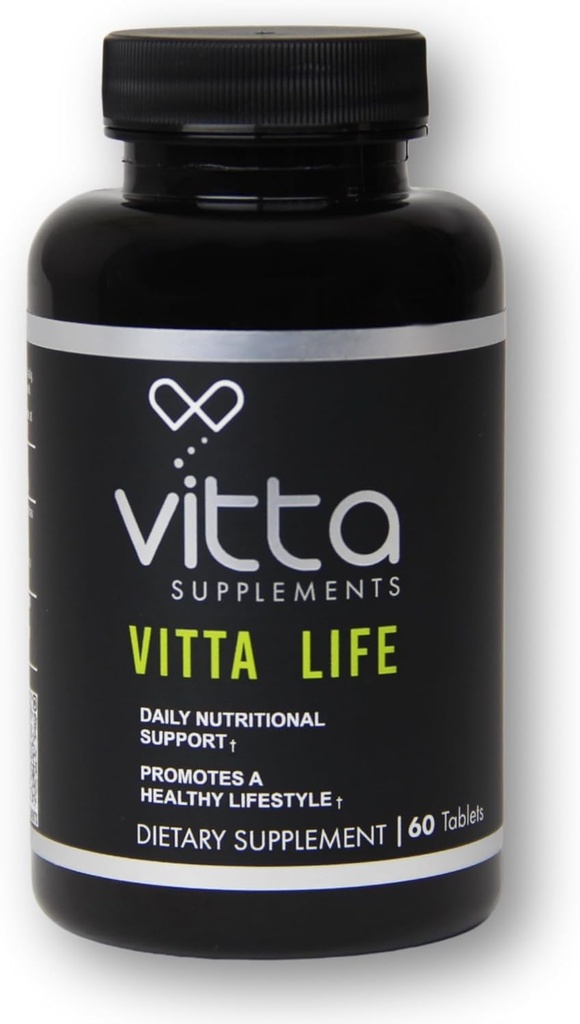 Vitta Life Tabs | Multivitamin with A, Vitamin C, Vitamin D, Thiamin B1, Riboflavin B2, Niacin, B6, B12, Pantothenic Acid, Dolce, Phosphorus | 60 Tabs