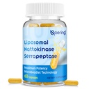 Liposomal Nattokinase2.000 FU Serrapeptase 360,000 SPU Enzyme Supplement - Synergistic Enzymes ve Nutrient Mix & Inulin for Circulatory, Gut, Digestion 60 Capsules (1 Şişe)