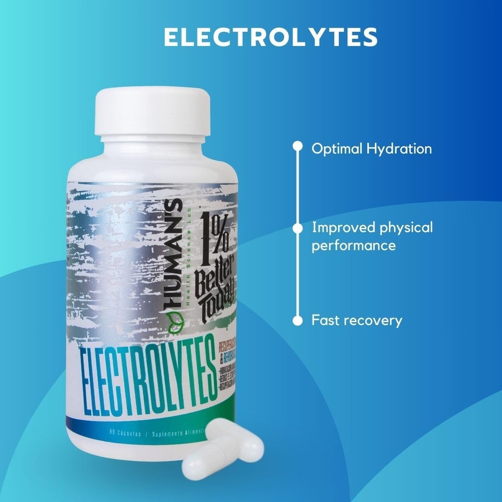 HUMAN'S LAB Electrolyte Complex Κάψουλες, Advanced Hydration, Physical Performance and Recovery Support, 90 Κάψουλες