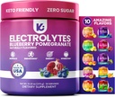 Keppi Electrolytes Toz - Blueberry Pomegranate Flavor 50 Hizmet - Potasyum, Magnezyum, sodyum - Keto, Vegan, Hızlı Dostum