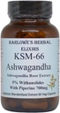 Barlowe's Herbal Elixirs KSM-66 Ashwagandha | Ashwagandha Root Extract |% 5 Withanolides | 700 mg per Capsule | 60 Veggie Capsules | Stearate Free | Glass Şişe Şişe Şişe Şişe