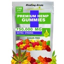 Hemp Gummies 750.000 mg Premium Organik Şeker-Free Natural Health Support High Potency Rich in Vitamins B E C D Omega 3 6 9 Super Gummy Bears