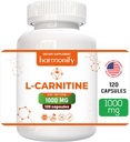 L Carnitine Supplement 1000 mg per Service, 120 Vegetarian Capsules & Pure Form, 60 Hizmetler