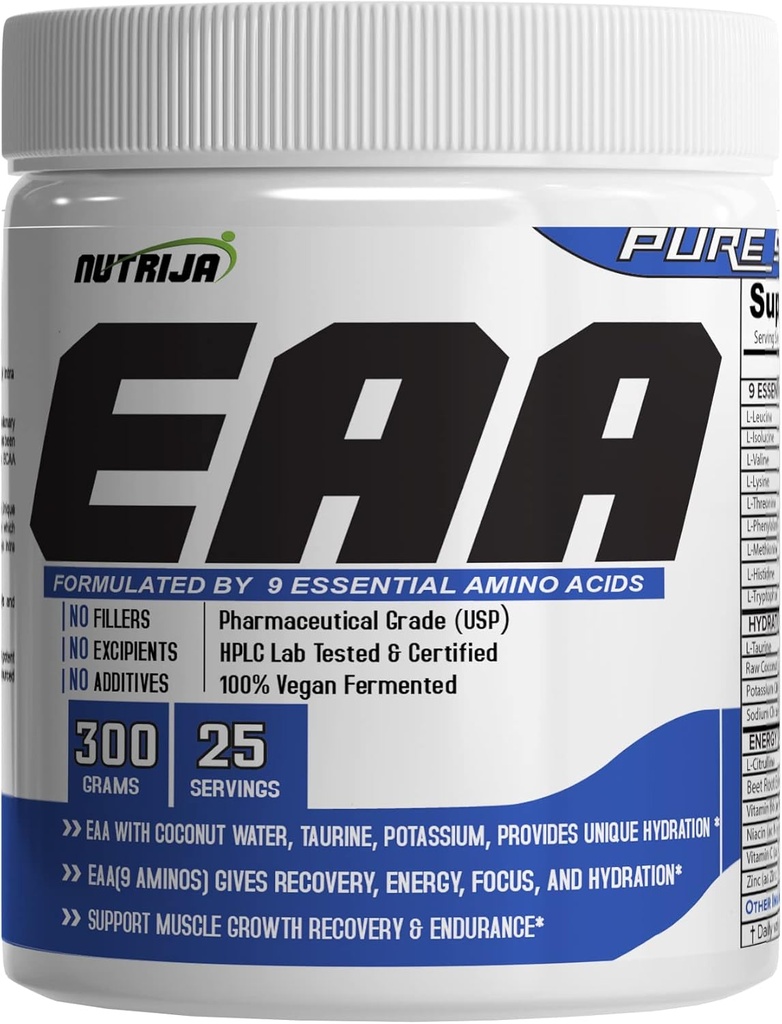 EAA Supplement (9 Temel Amino Asits) ile Coconut Water | Hydration Blend & Energy Matrix - 300g Lychee