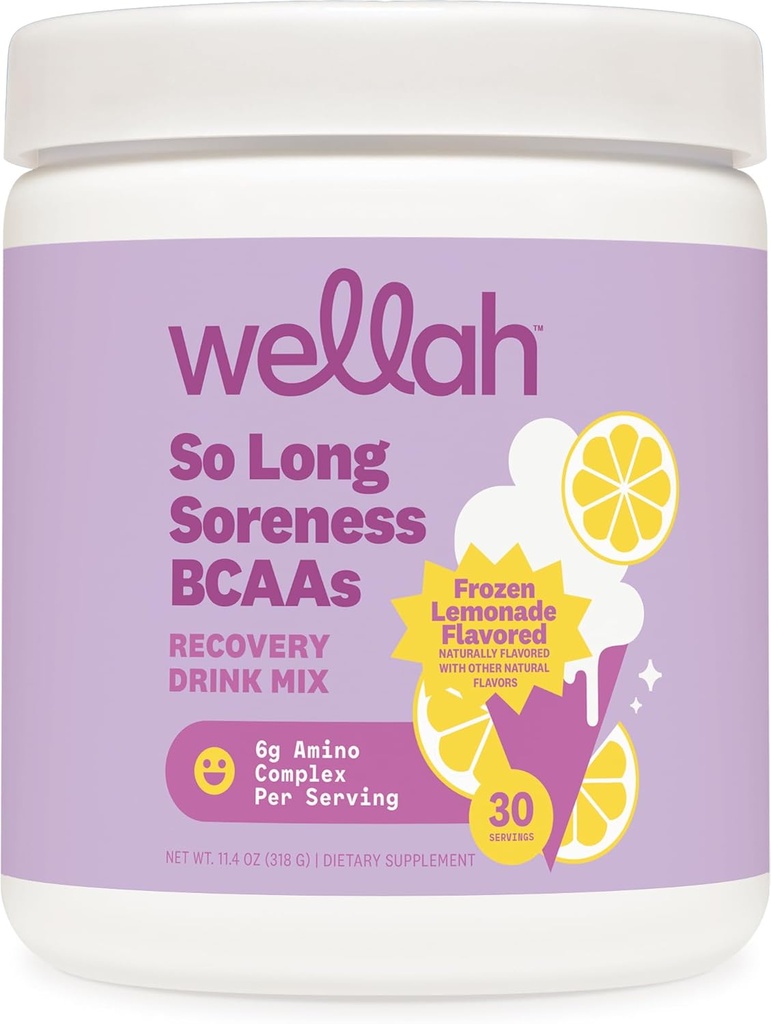Wellah So Long Soreness BCAA Powder (Frozen Lemonade Flavored) 30 Σερβιρίσματα - με Hydration Complex