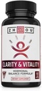 ZHOU Clarity ve Vitality (Formerly DHEA) 50 mg, Kadınlar ve Erkekler için Hormonal Denge Formula, Sağlıklı Ağlama, Non-GMO, Vegan, Gluten Free, 60 Capsules