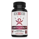 ZHOU Clarity ve Vitality (Formerly DHEA) 50 mg, Kadınlar ve Erkekler için Hormonal Denge Formula, Sağlıklı Ağlama, Non-GMO, Vegan, Gluten Free, 60 Capsules