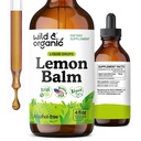 Wild & Organic Lemon Balm Tincture - Mood Support Supplement - Melissa Lemon Balm Leaf Extract Drops - Vegan, Sugar & Alkol Özgür Calming Supplement - 4 fl oz