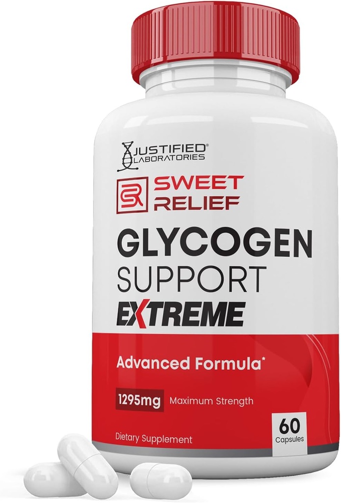 Γλυκό ανακούφιση Glycogen Υποστήριξη Extreme Χάπια Advacned Formula 1295MG Μηδέν Τεχνητά χρώματα Γεύση Συντηρητικά 60 κάψουλες