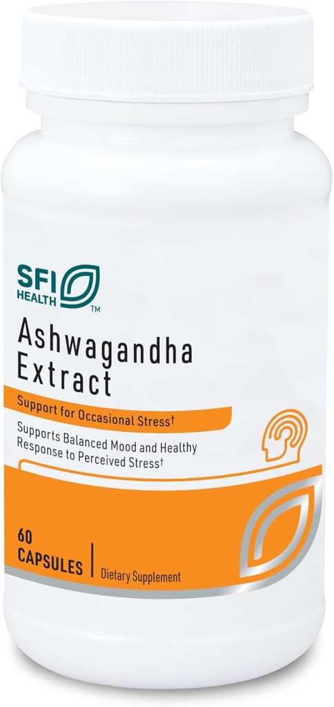SFI Health Klaire Labs Ashwagandha Extract 300 mg - Ashwagandha Supplement Memory, Cognitive Function & Wellness Response - Hipoallergenic Ashwagandha Kökü (60 Capsules)