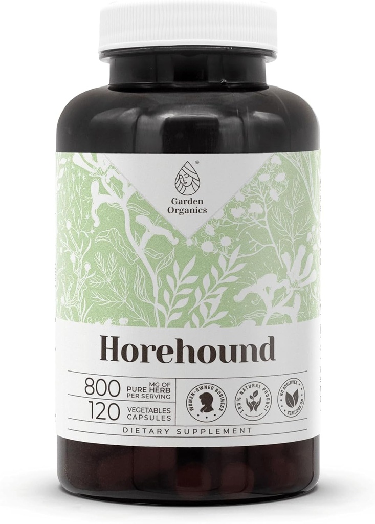 Horehound 120 Capsules | High-Potency Herbal Diyeter Supplements | Sebze Kapsülleri ve Horehound (Marrubium vulgare) kuru Herb (120 Count)