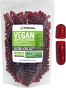 XPRS Nutra Boyutu 00 Boş Kapsüller - 500 Kont Boş Vegan Capsules - Vejetaryen Boş Pills - DIY Sebze Kapsülü - Veggie Pill Caps (Clear Red)