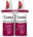 Cystex Ουρολοίμωξη Υποστήριξη & Πρόληψη - Cranberry Prebiotic συμπλήρωμα με D-Mannose & βιταμίνη C για UTI Προστασία & Ουρολοίμωξη Συντήρηση Υγείας - 7,6 fl oz - (Pack of 2)