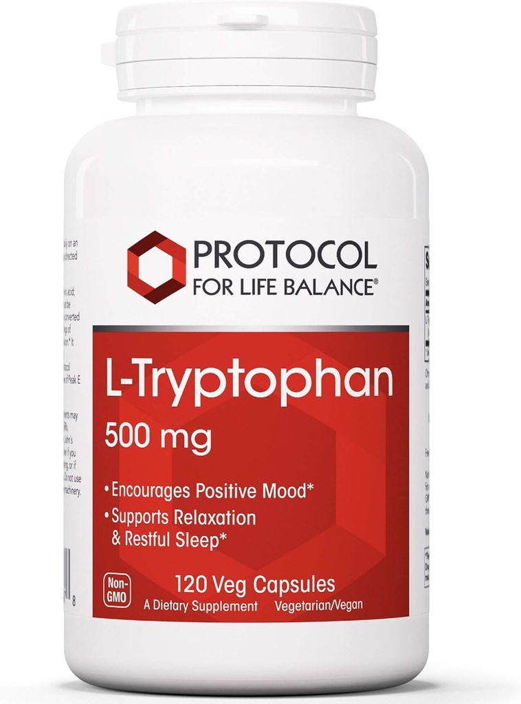 Protocol For Life Balance - L-Tryptophan 500 mg - 120 Veg Capsules