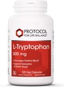 Yaşam Dengesi için Protokol - L-Tryptophan 500 mg - 120 Veg Capsules