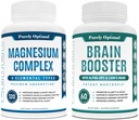 Magnezyum Kompleksi Tamam - Citrate, Malate, Taurate, Hoffman, Bisglycinate Chelate, Aspartate + Brain Supplement - Nootropic Brain Alert for Focus, Clarity, Improv Memory, Concentration