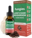 Fungies Lion's Mane Mushroom Liquid Drops, Chocolate - Βάμμα με Lions Mane Extract Υποστηρίζει εγκεφαλική ομίχλη, Focus, Memory & Healthy Mood - Mushroom Complex Συμπλήρωμα για Ενήλικες - 30 Υπηρεσίες