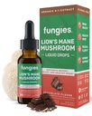 Fungies Lion's Mane Mushroom Liquid Drops, Chocolate - Lions Mane Extract Supports Brain Fog, Focus, Memory & Wellness Mood - Mushroom Kompleks yetişkinler için Tamam - 30 Hizmet