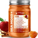 Irish Sea Moss Gel Raw - Wildcrafted Superfood Seamoss Gel - Apple Cinnamon Flavor, Vitamin and Mineral-Rich from Pristine Caribbean Waters, Immune and Digestive Health Support - 10 oz