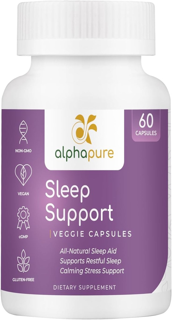 Melatonin, Ashwagandha, L-Theanine & Herbs - 60 Capsules