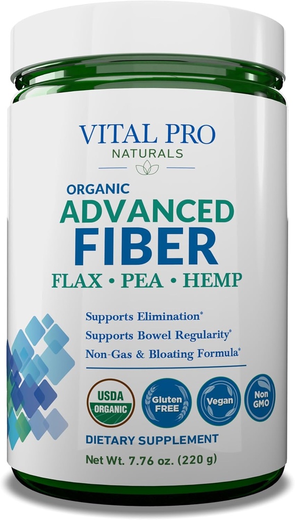 Vital Pro Naturals - Gelişmiş Fiber Toz, ► ve Donmuş Fiber Supplement ile Flax, Pea ve Hemp, Organik Günlük Diyet Supplement Destekleri Gut Digestive Regularity 7.76 oz Digestive Regularity 7.76 oz