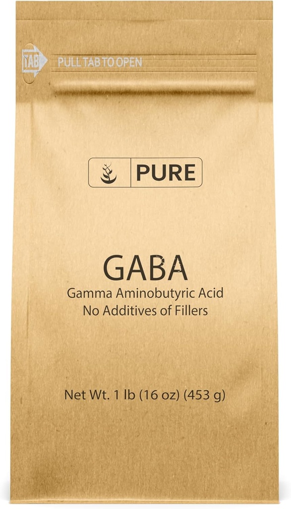Αμιγώς πρωτότυπα συστατικά Gamma Aminobutyric Acid (GABA) σκόνη (1 lb) πάντα καθαρό, χωρίς πληρωτικά ή πρόσθετα, Lab Επαληθευμένο