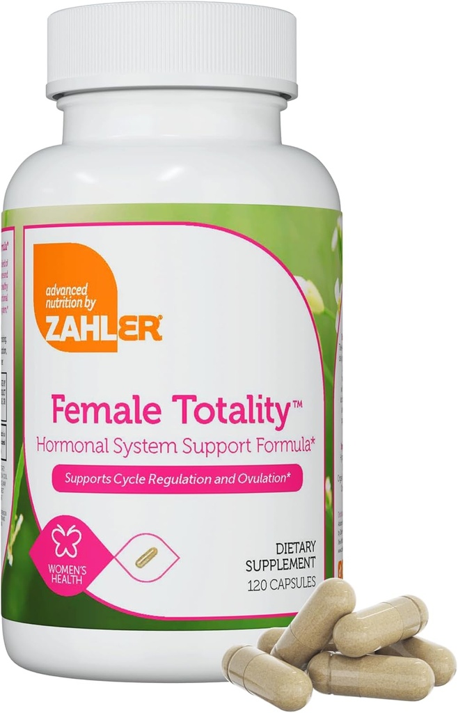 Zahler Kadın Toplamlığı - D-Chiro, Inositol, Dong Quai, Shatavari, Chaste Tree, Holy Basil, DIM, Iron - Kadınlar için Hormonlar Desteği (120 Capsules)