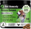 Köpekler için Yeşil Max Strength Chews - Premium Köpek Urine Lawn Spot Saver Supplement - Sağlıklı Digestion, Gut & Urinary Health with Probiyotiks, DL-Methionine & Yucca (90ct Duck Flavor)