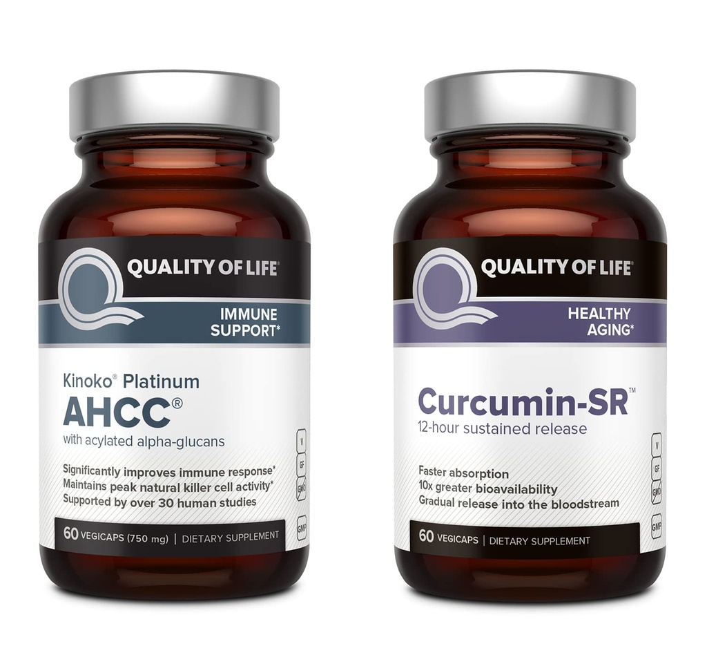 Life Kinoko Platinum AHCC Mushroom Extract ve Microaktif Curcumin SR - Immune Sche