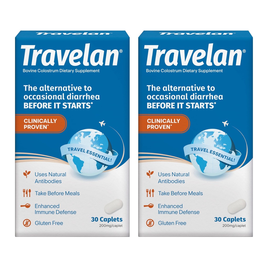 Anti Diarrhea Pills Help Prevent Traveler’s Diarrhea Before It Starts, Clinically Proven, Travel Essentials, Drug-Free Colostrum, Natural Digestive and Immune Support Supplement, 60 Count
