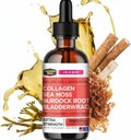 Collagen Mojo - Kadınlar ve Erkekler için sıvı Collagen,, Sea Moss ile Collagen,, Burdock Root & Bladderwrack - Saç, Skin, Nails, Ortak Destek, Kilo Yönetimi, Yüksek Aorpsiyon - 100.000