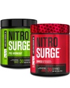 Jacked Factory Nitrosurg Pre-Workout in Green Apple & Fruit Punch Nitrosurge Ked Termogenic Pre-Workout for Men & Women