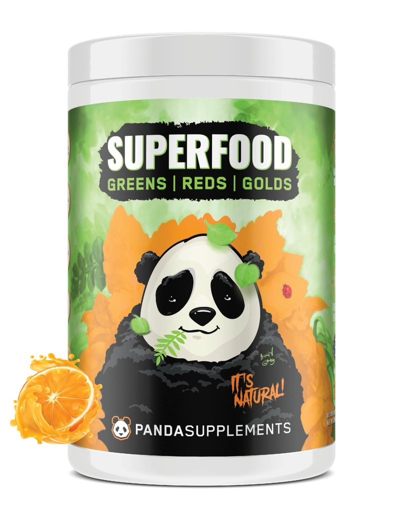 Underground Bio Labs/Panda Supps: Όλα τα φυσικά SUPERFOOD: Πράσινα, κόκκινα, χρυσά, προβιοτικά, Ashwagandha και Lion's Mane, για την υγεία και την ευεξία 13.76 Oz (Orange)