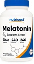 Nutricost Melatonin 20 mg, 240 Capsules, Non-GMO & Gluten Free