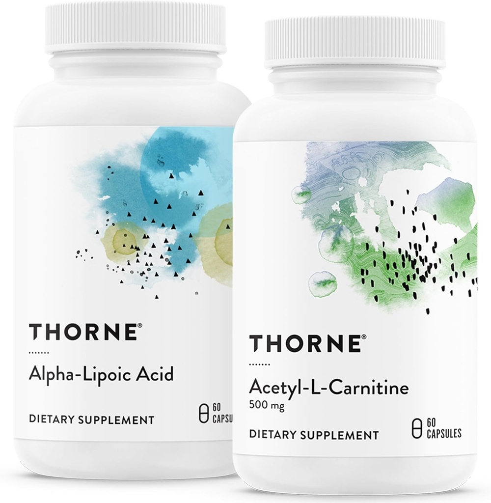 THORNE - Antioksi Nerve Support Duo - Alfa-Lipoic Acid & Acetyl-L-Carnitine Sche - 60 Servisler